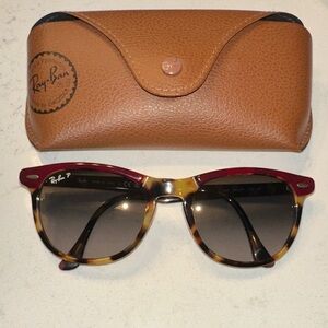 Ray-Ban polarized tortoise shell sunglasses with case- like new!